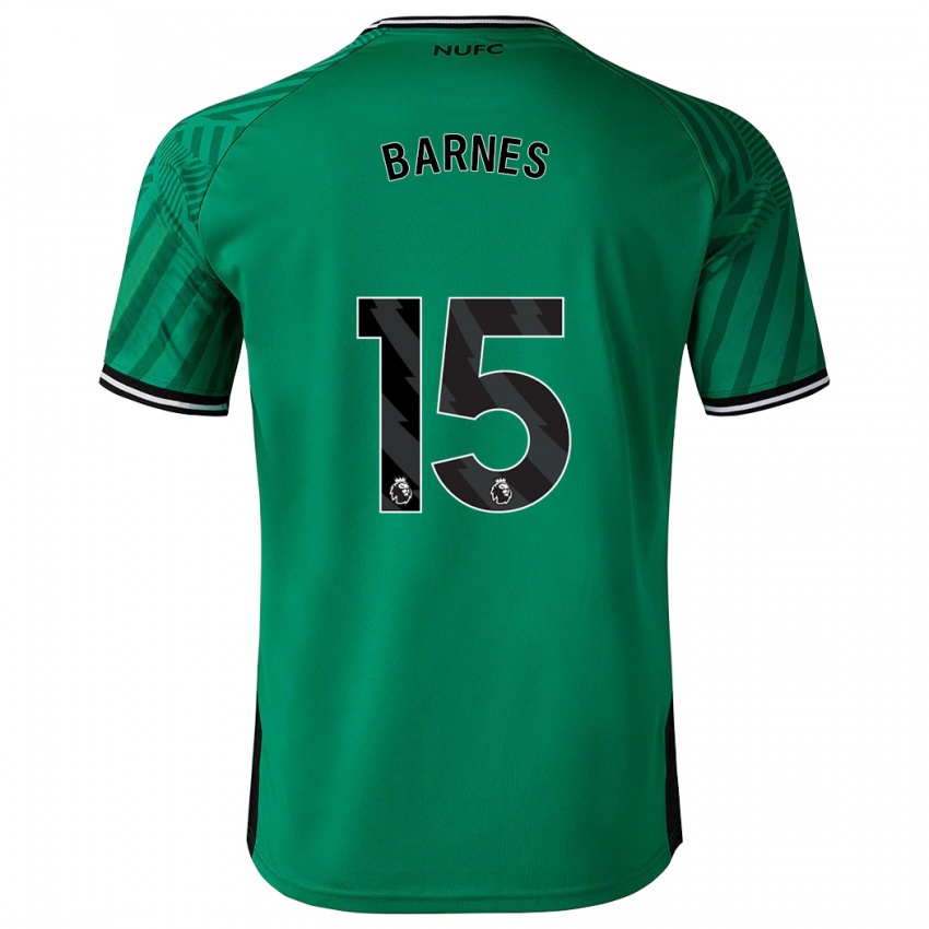 Enfant Maillot Harvey Barnes #15 Vert Tenues Extérieur 2023/24 T-Shirt Belgique