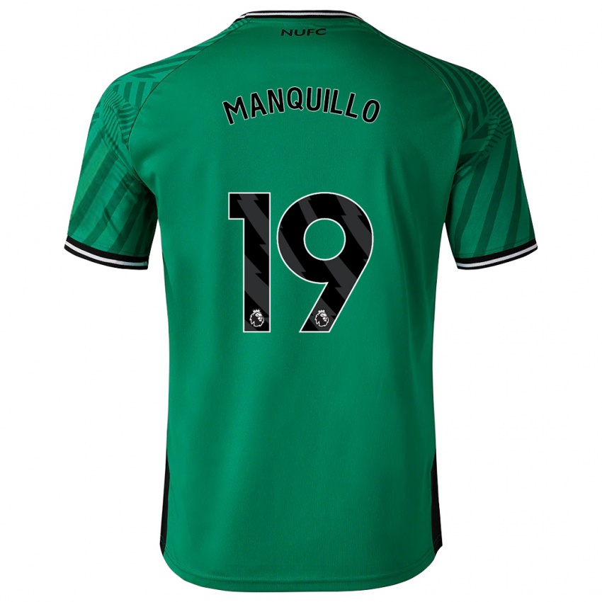 Kinder Javier Manquillo #19 Grün Auswärtstrikot Trikot 2023/24 T-Shirt Belgien