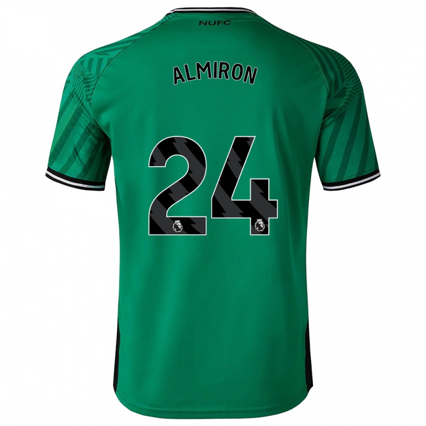 Kinder Miguel Almirón #24 Grün Auswärtstrikot Trikot 2023/24 T-Shirt Belgien