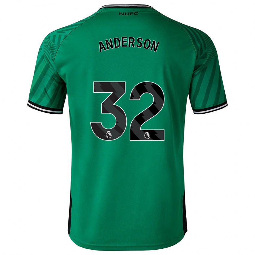 Enfant Maillot Elliot Anderson #32 Vert Tenues Extérieur 2023/24 T-Shirt Belgique