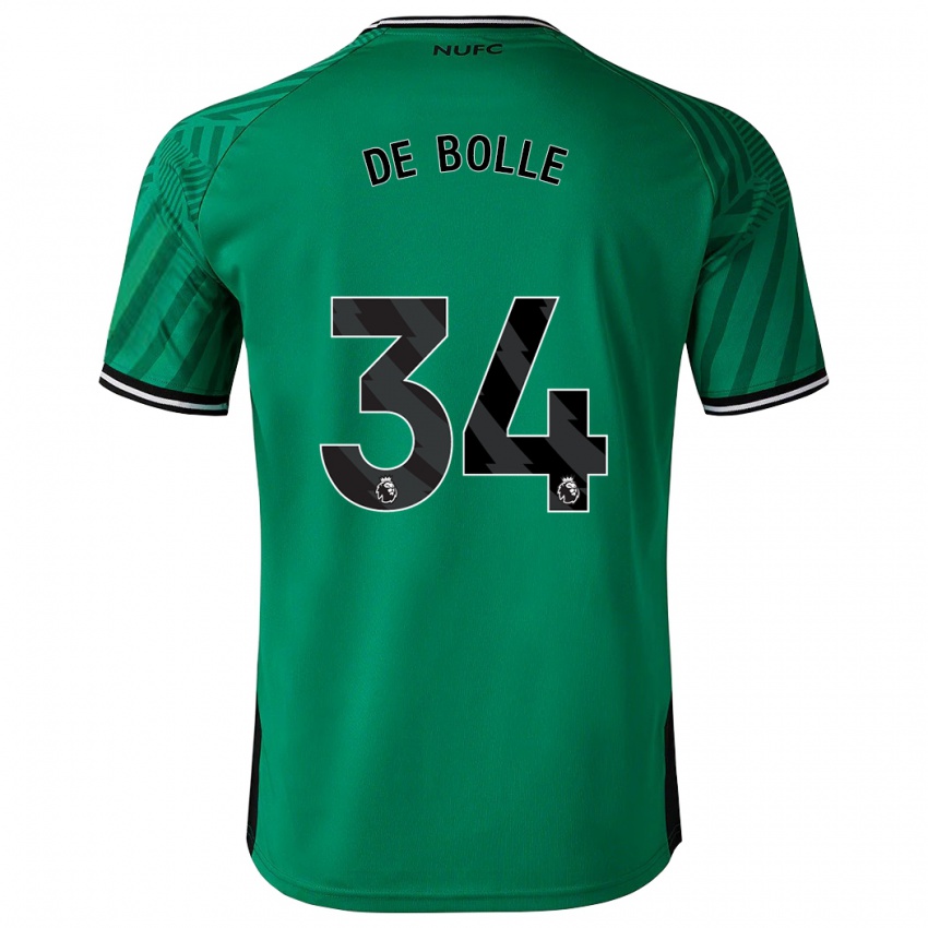 Kinder Lucas De Bolle #34 Grün Auswärtstrikot Trikot 2023/24 T-Shirt Belgien