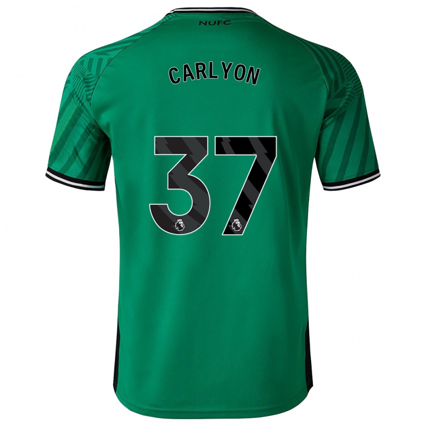 Enfant Maillot Nathan Carlyon #37 Vert Tenues Extérieur 2023/24 T-Shirt Belgique