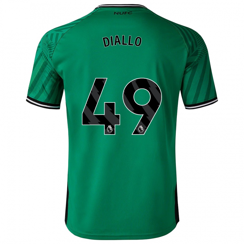 Kinder Amadou Diallo #49 Grün Auswärtstrikot Trikot 2023/24 T-Shirt Belgien