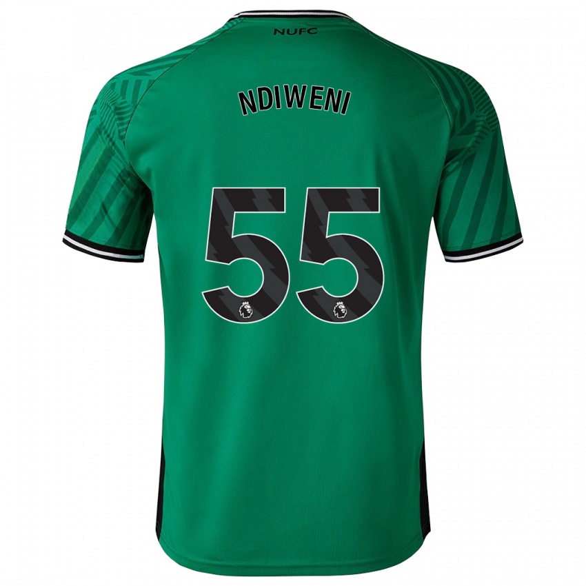Kinder Michael Ndiweni #55 Grün Auswärtstrikot Trikot 2023/24 T-Shirt Belgien