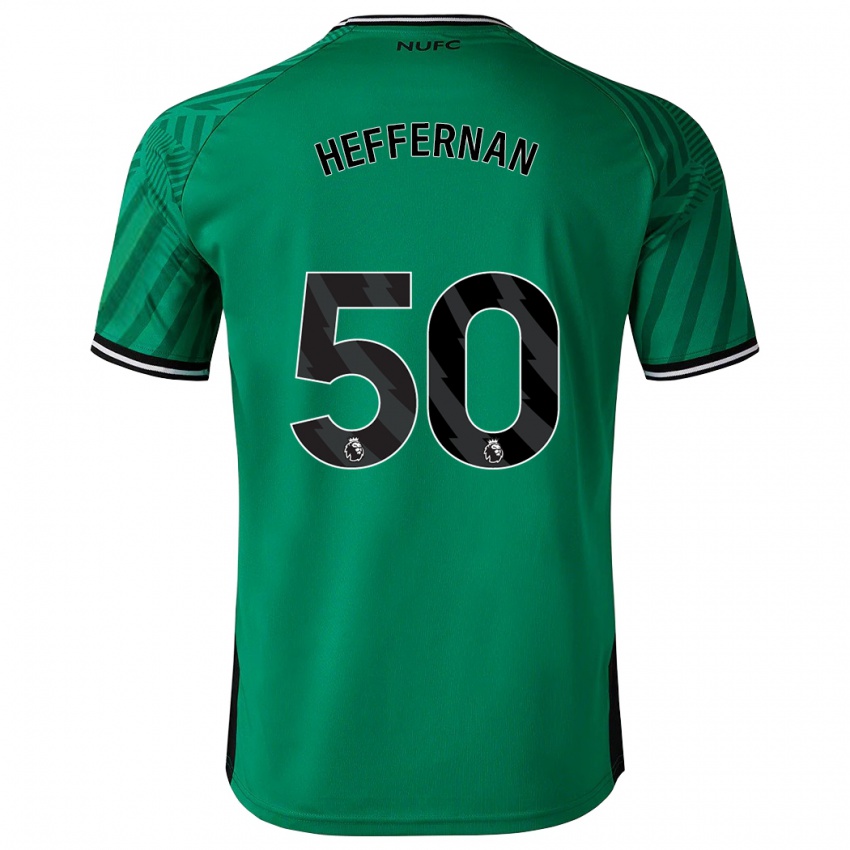 Enfant Maillot Cathal Heffernan #50 Vert Tenues Extérieur 2023/24 T-Shirt Belgique