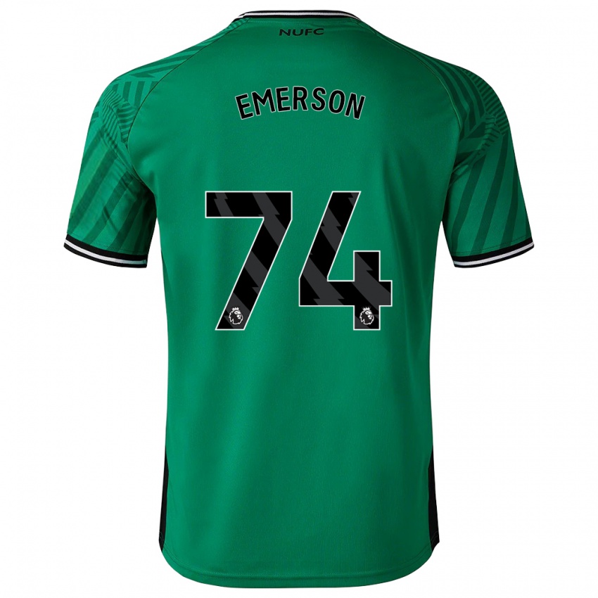 Enfant Maillot Johnny Emerson #74 Vert Tenues Extérieur 2023/24 T-Shirt Belgique