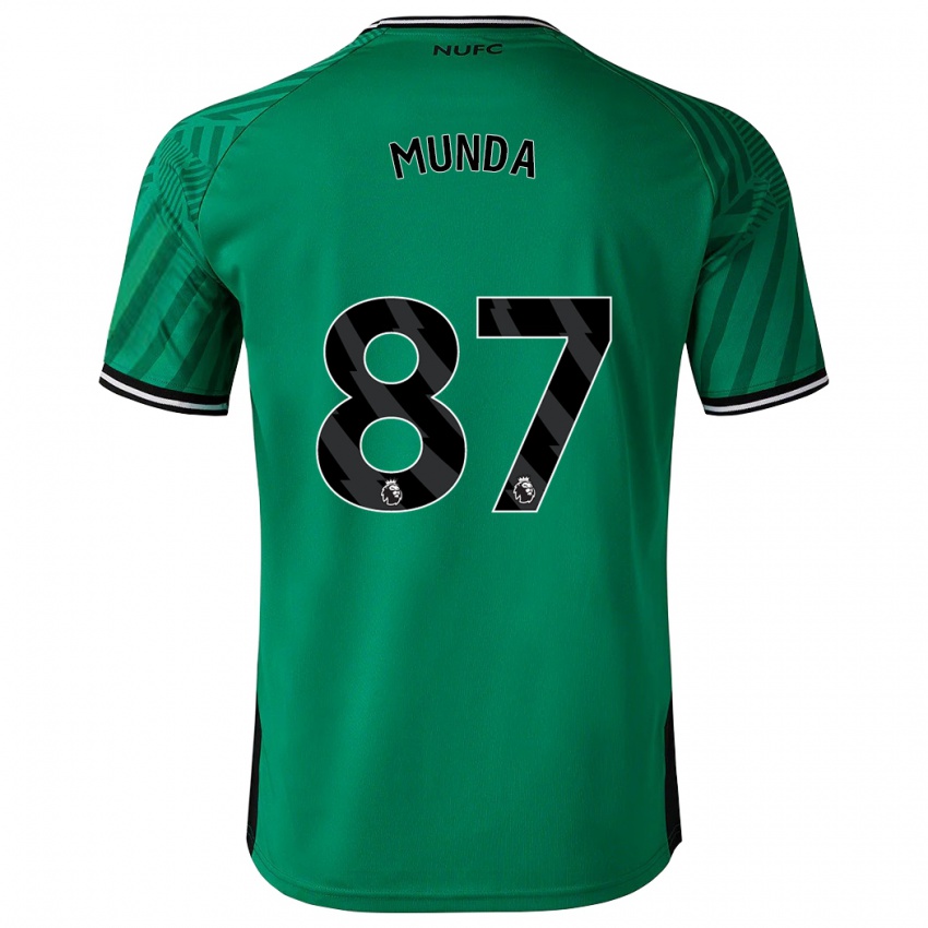 Enfant Maillot Anthony Munda #87 Vert Tenues Extérieur 2023/24 T-Shirt Belgique