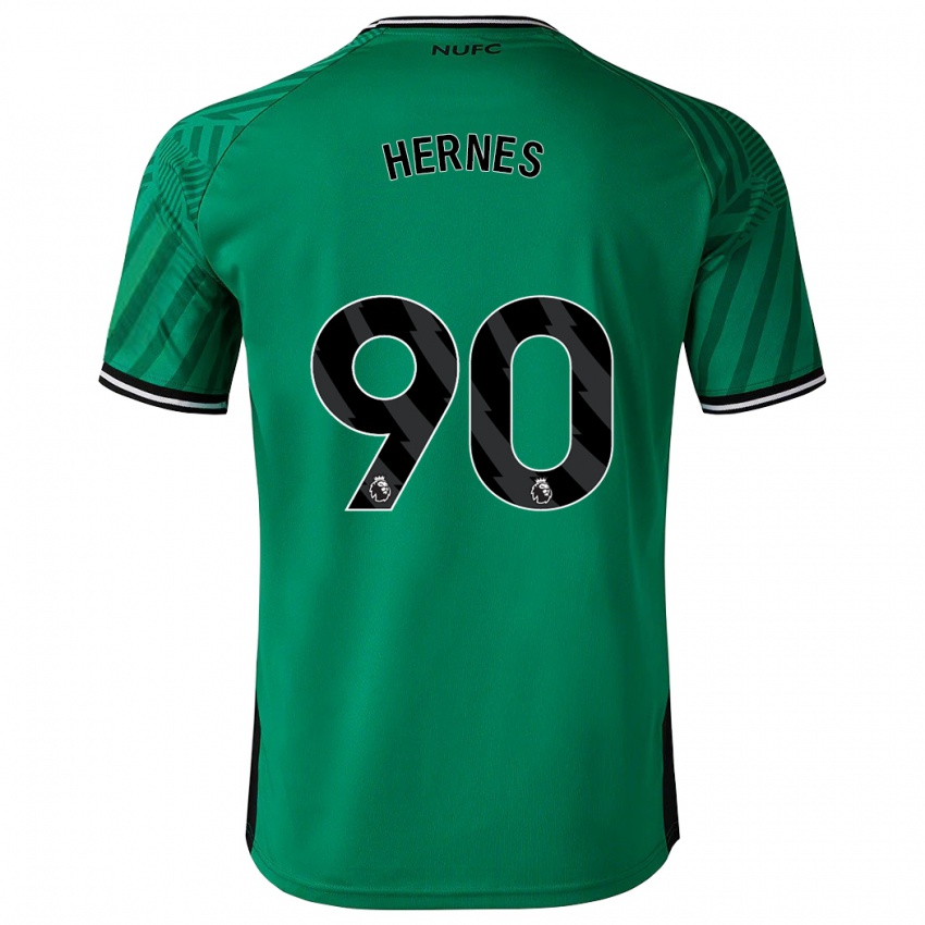 Kinder Travis Hernes #90 Grün Auswärtstrikot Trikot 2023/24 T-Shirt Belgien