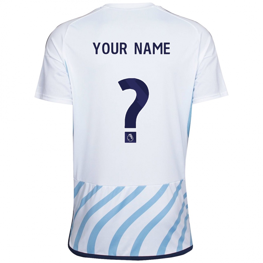 Kinder Ihren Namen #0 Weiß Blau Auswärtstrikot Trikot 2023/24 T-Shirt Belgien