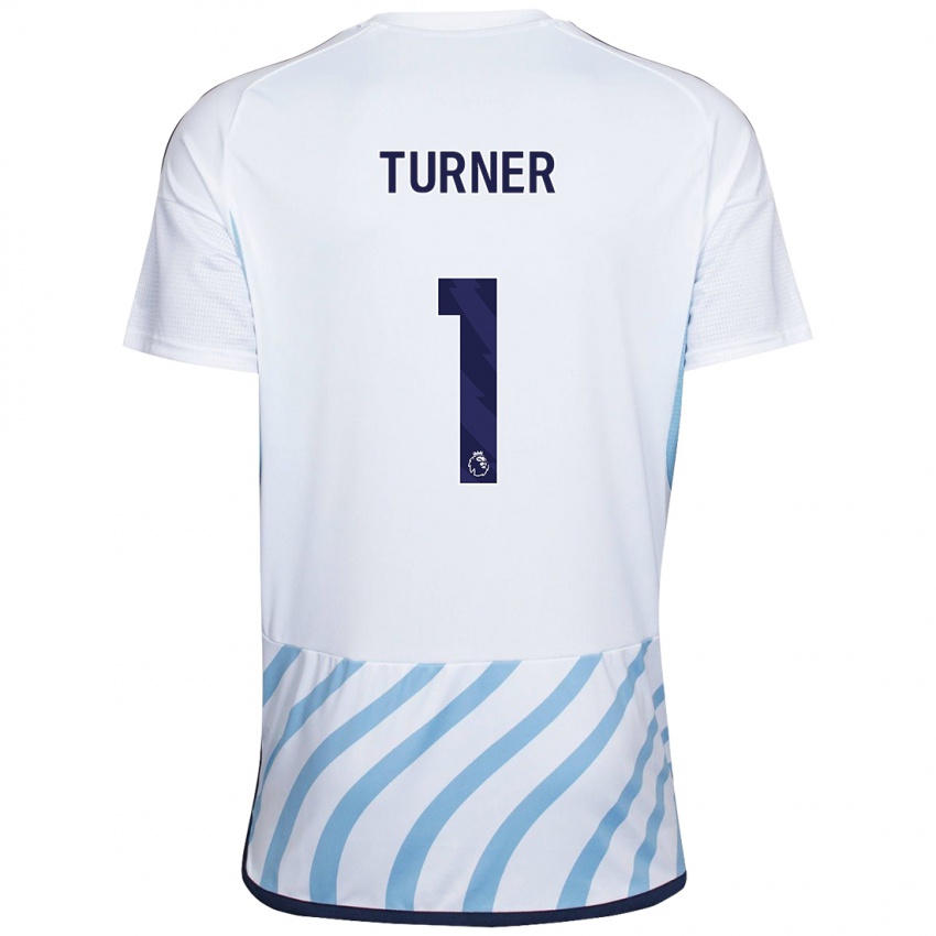 Kinder Matt Turner #1 Weiß Blau Auswärtstrikot Trikot 2023/24 T-Shirt Belgien