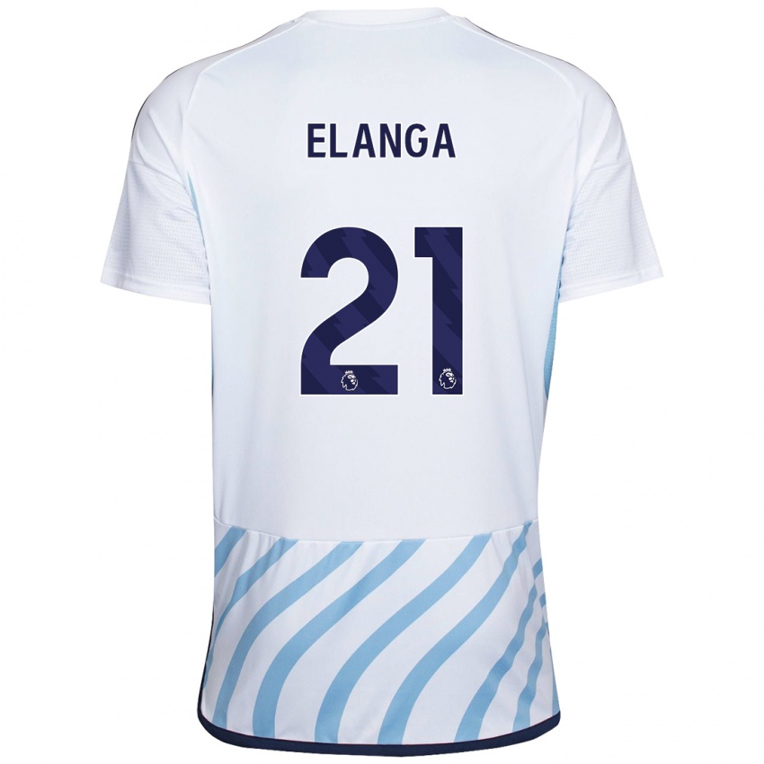 Enfant Maillot Anthony Elanga #21 Blanc Bleu Tenues Extérieur 2023/24 T-Shirt Belgique