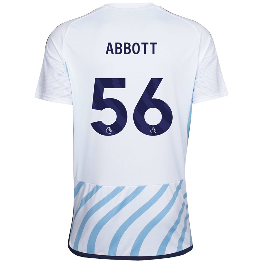 Kinder Zach Abbott #56 Weiß Blau Auswärtstrikot Trikot 2023/24 T-Shirt Belgien