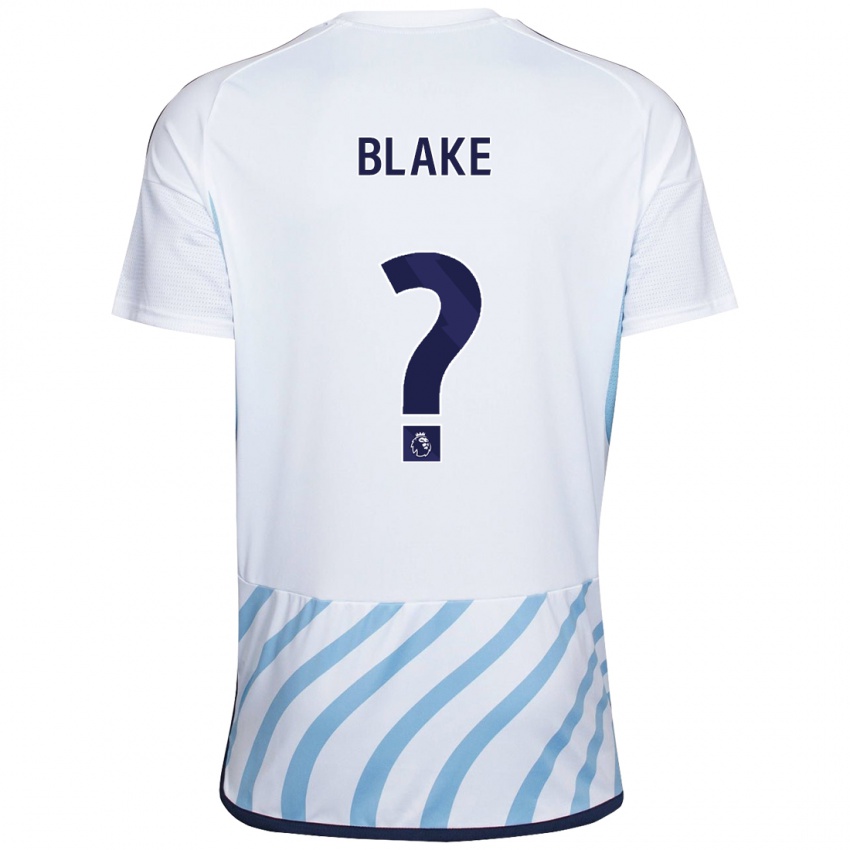 Kinderen Zyan Blake #0 Wit Blauw Uitshirt Uittenue 2023/24 T-Shirt België