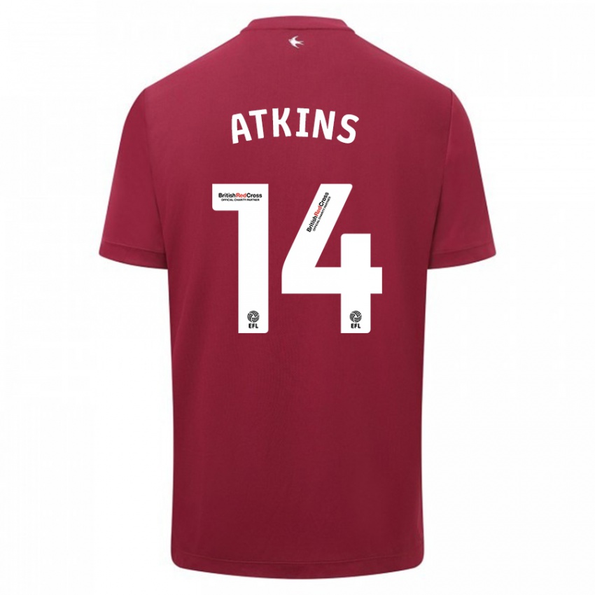 Kinder Zoe Atkins #14 Rot Auswärtstrikot Trikot 2023/24 T-Shirt Belgien