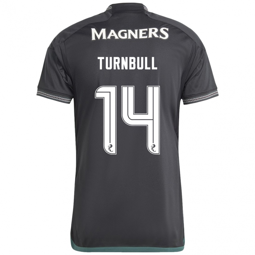 Kinder David Turnbull #14 Schwarz Auswärtstrikot Trikot 2023/24 T-Shirt Belgien