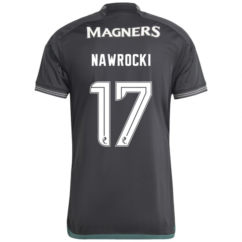 Kinder Maik Nawrocki #17 Schwarz Auswärtstrikot Trikot 2023/24 T-Shirt Belgien