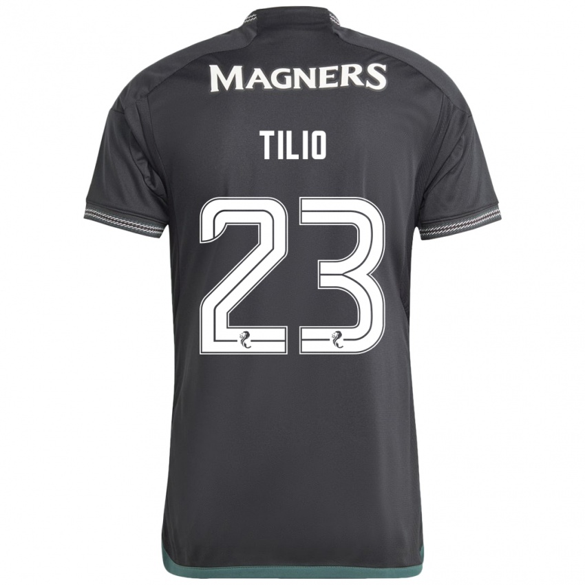 Kinder Marco Tilio #23 Schwarz Auswärtstrikot Trikot 2023/24 T-Shirt Belgien