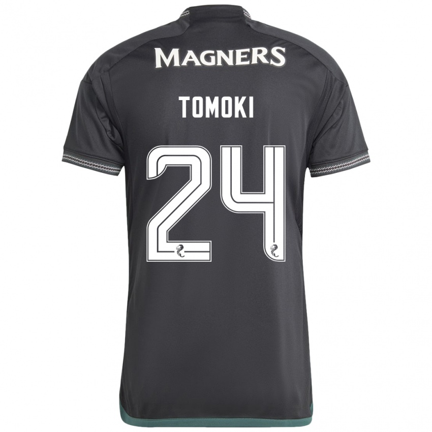 Kinder Tomoki Iwata #24 Schwarz Auswärtstrikot Trikot 2023/24 T-Shirt Belgien