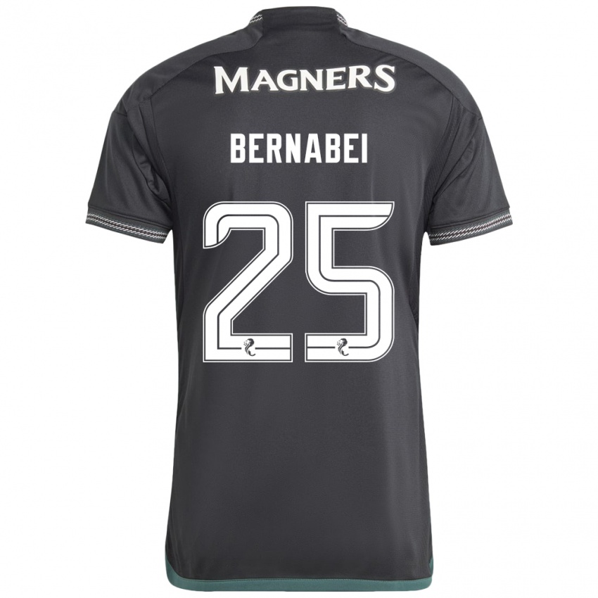 Kinder Alexandro Bernabéi #25 Schwarz Auswärtstrikot Trikot 2023/24 T-Shirt Belgien