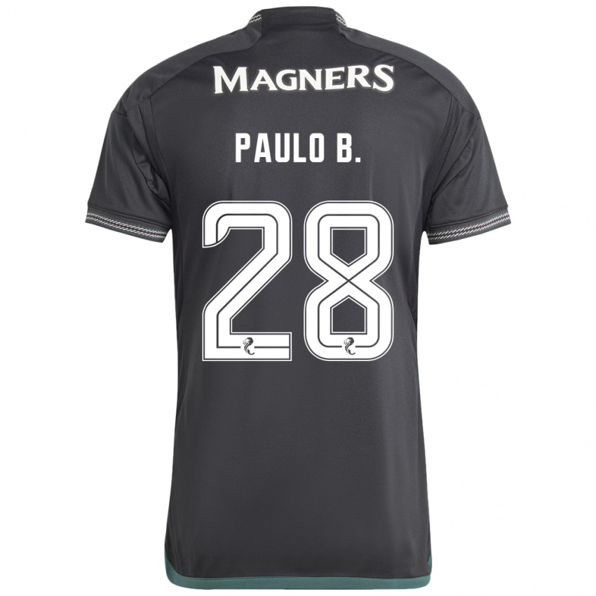 Kinder Paulo Bernardo #28 Schwarz Auswärtstrikot Trikot 2023/24 T-Shirt Belgien