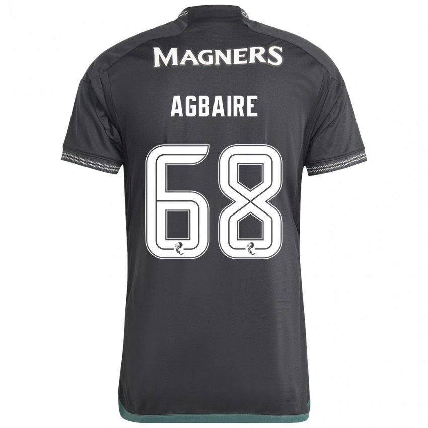 Kinder Lenny Agbaire #68 Schwarz Auswärtstrikot Trikot 2023/24 T-Shirt Belgien