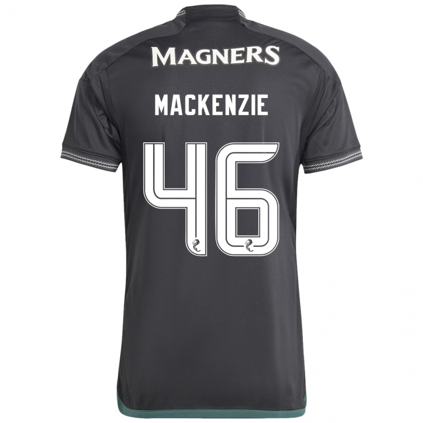 Kinder Magnus Mackenzie #46 Schwarz Auswärtstrikot Trikot 2023/24 T-Shirt Belgien