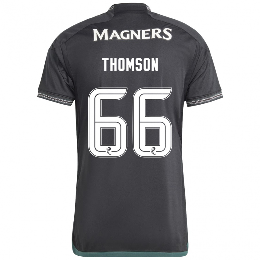 Kinder Corey Thomson #66 Schwarz Auswärtstrikot Trikot 2023/24 T-Shirt Belgien