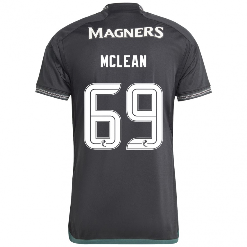 Kinder Kai Mclean #69 Schwarz Auswärtstrikot Trikot 2023/24 T-Shirt Belgien
