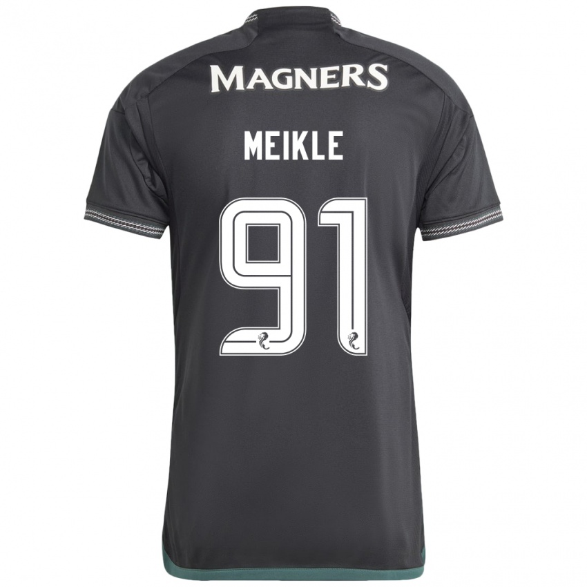 Kinder Jamie Meikle #91 Schwarz Auswärtstrikot Trikot 2023/24 T-Shirt Belgien