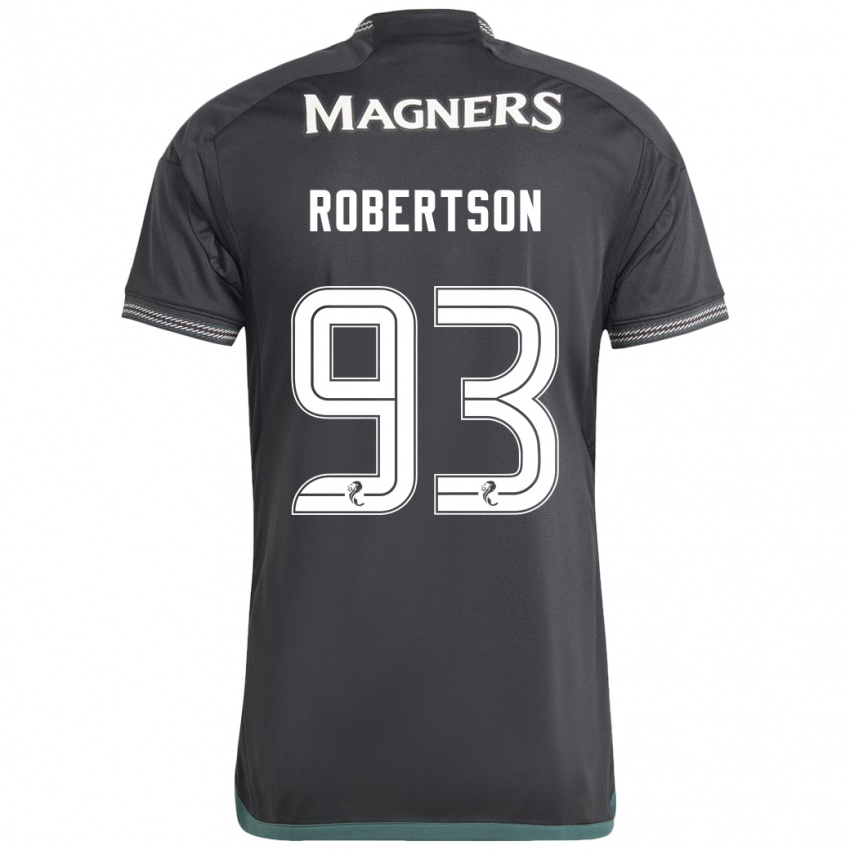 Kinder Mitchell Robertson #93 Schwarz Auswärtstrikot Trikot 2023/24 T-Shirt Belgien