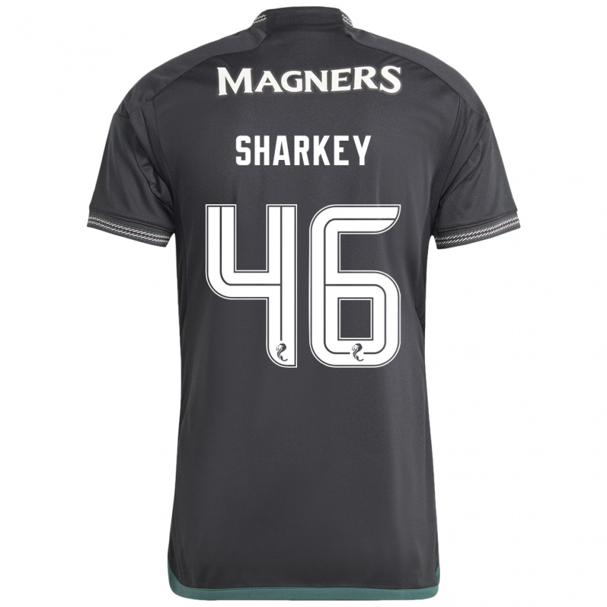 Kinder Amy Sharkey #46 Schwarz Auswärtstrikot Trikot 2023/24 T-Shirt Belgien