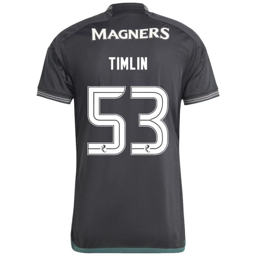 Kinder Sophie Timlin #53 Schwarz Auswärtstrikot Trikot 2023/24 T-Shirt Belgien