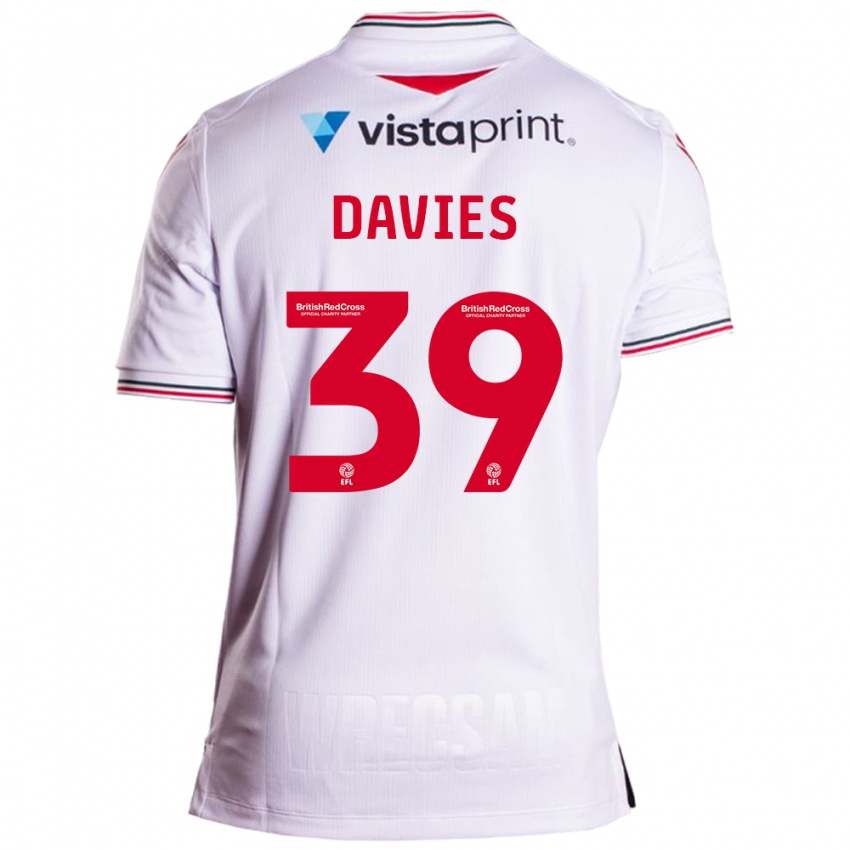 Kinder Daniel Davies #39 Weiß Auswärtstrikot Trikot 2023/24 T-Shirt Belgien