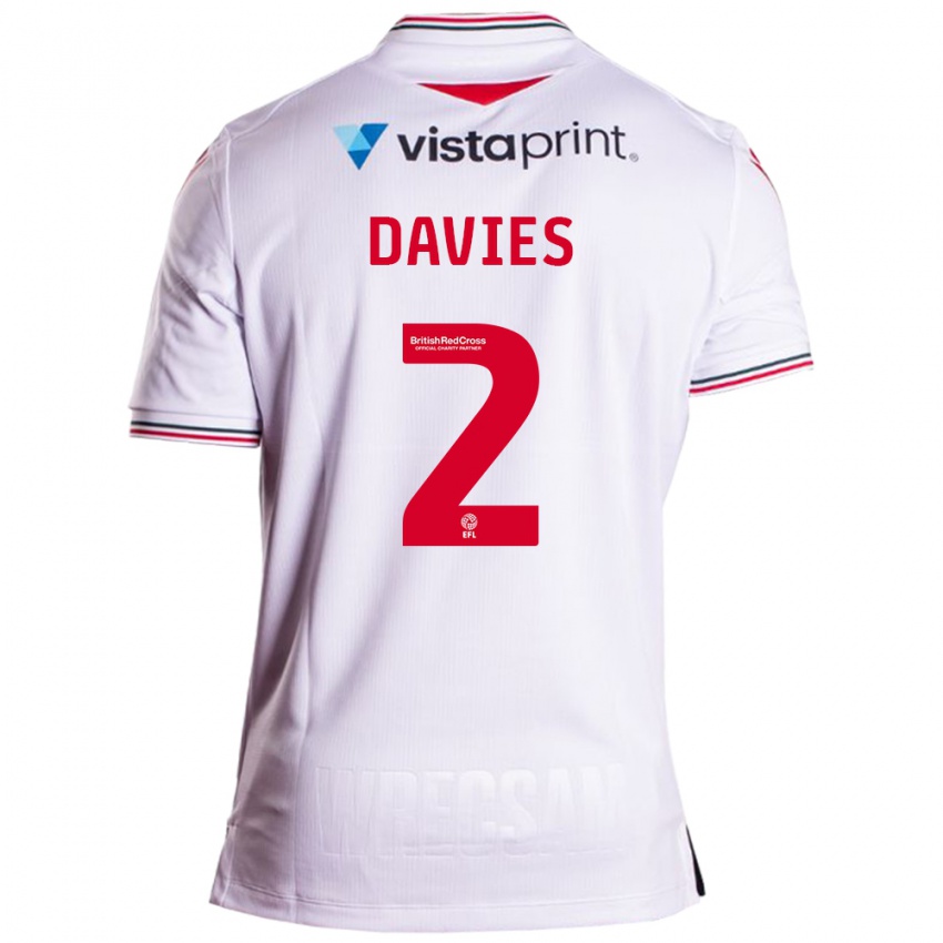 Kinder Phoebe Davies #2 Weiß Auswärtstrikot Trikot 2023/24 T-Shirt Belgien