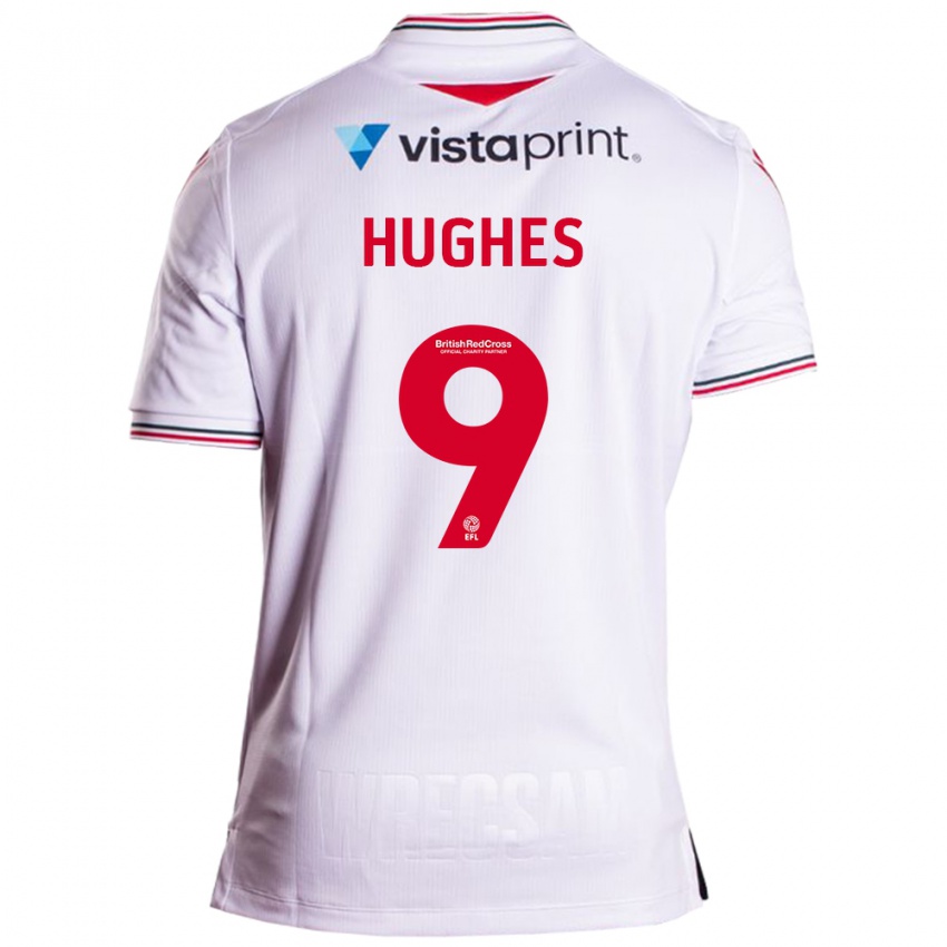 Kinder Rosie Hughes #9 Weiß Auswärtstrikot Trikot 2023/24 T-Shirt Belgien