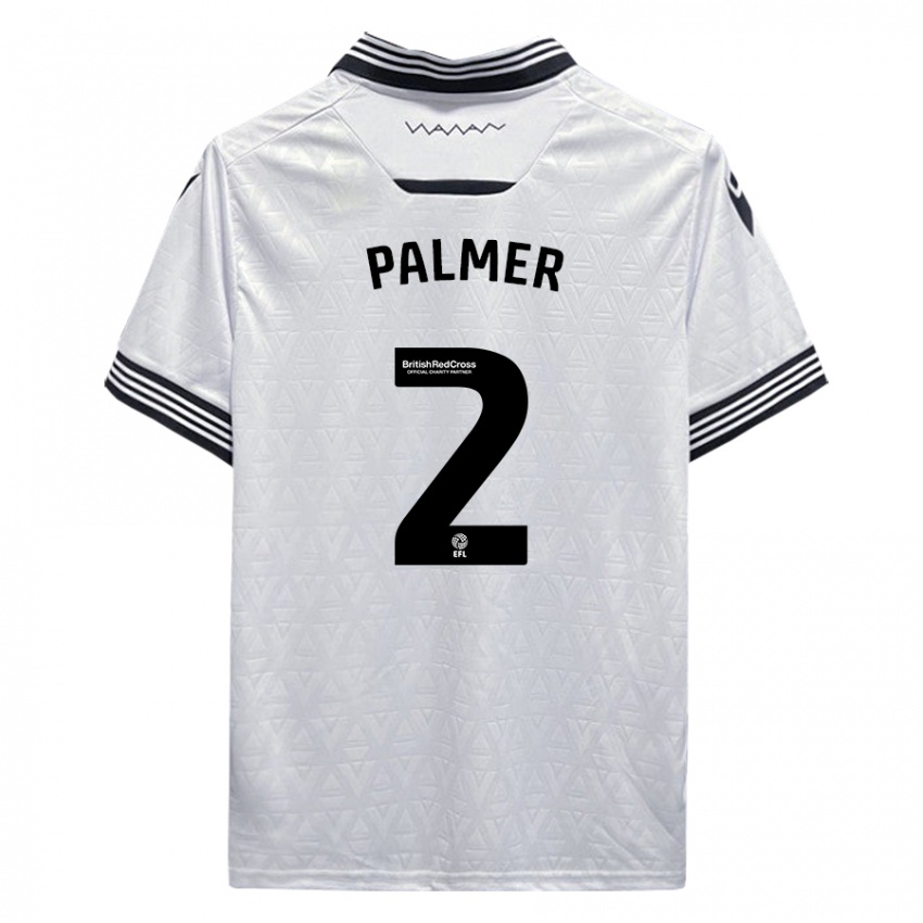 Kinderen Liam Palmer #2 Wit Uitshirt Uittenue 2023/24 T-Shirt België