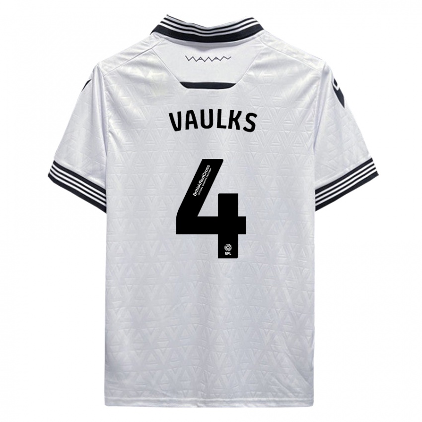 Kinder Will Vaulks #4 Weiß Auswärtstrikot Trikot 2023/24 T-Shirt Belgien