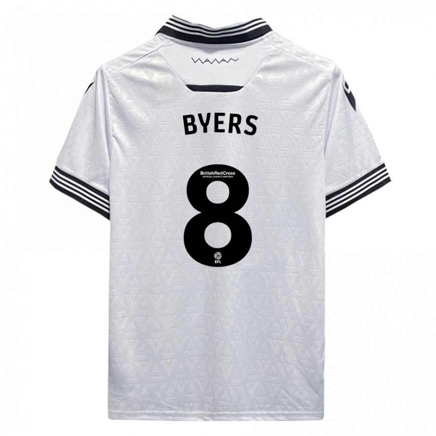 Kinder George Byers #8 Weiß Auswärtstrikot Trikot 2023/24 T-Shirt Belgien