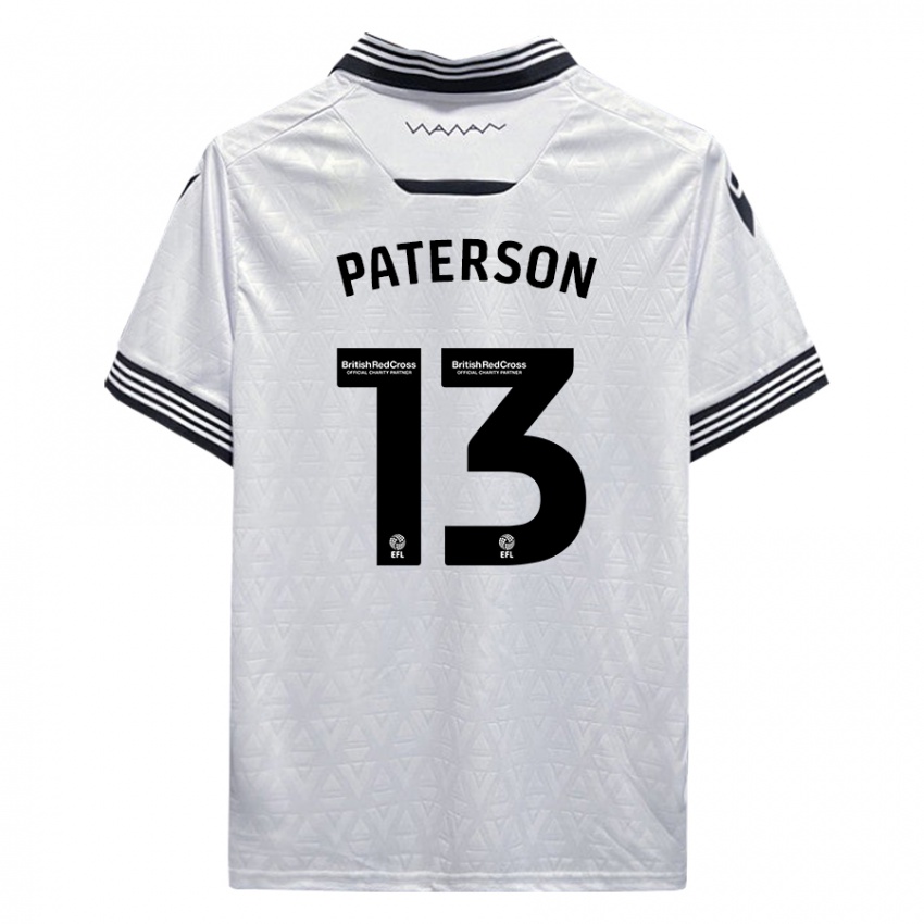 Kinder Callum Paterson #13 Weiß Auswärtstrikot Trikot 2023/24 T-Shirt Belgien