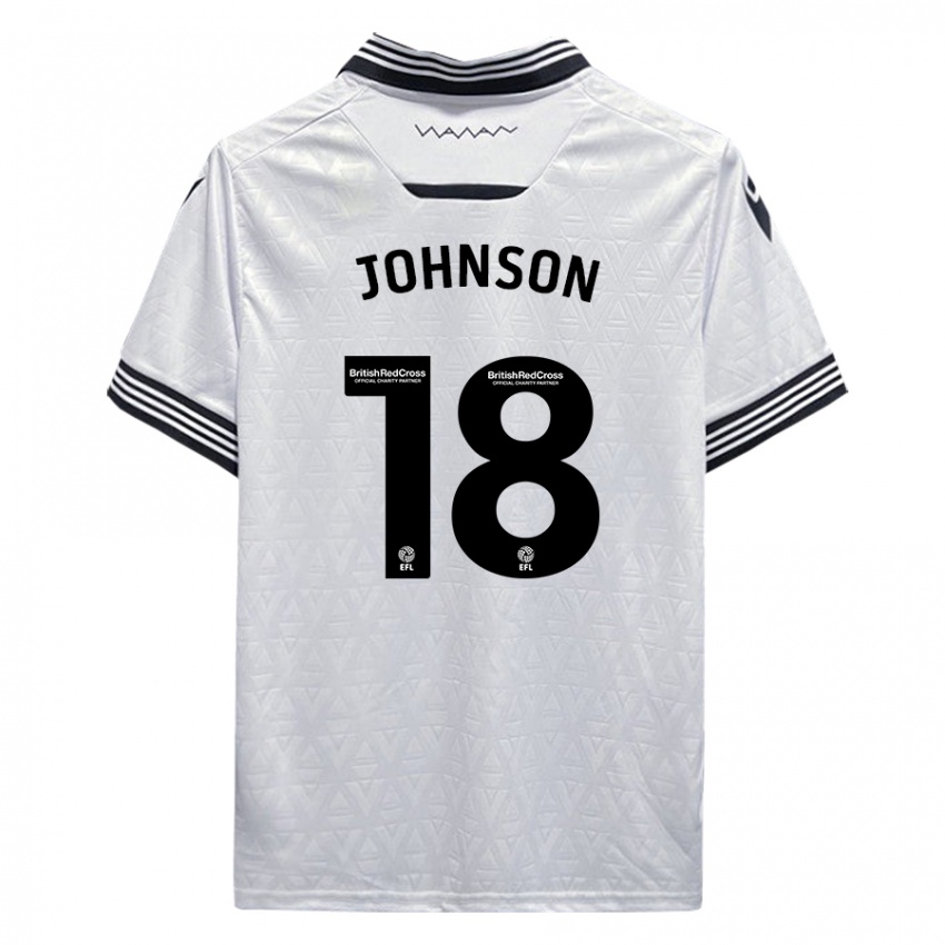 Kinder Marvin Johnson #18 Weiß Auswärtstrikot Trikot 2023/24 T-Shirt Belgien
