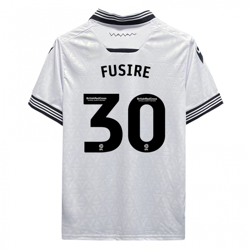 Kinderen Sean Fusire #30 Wit Uitshirt Uittenue 2023/24 T-Shirt België