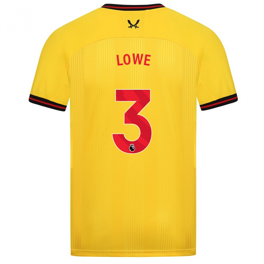 Kinder Max Lowe #3 Gelb Auswärtstrikot Trikot 2023/24 T-Shirt Belgien