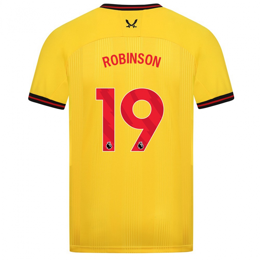 Kinder Jack Robinson #19 Gelb Auswärtstrikot Trikot 2023/24 T-Shirt Belgien