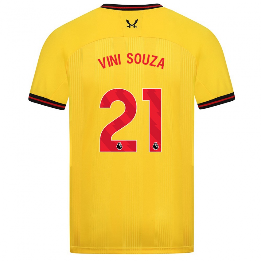 Kinder Vini Souza #21 Gelb Auswärtstrikot Trikot 2023/24 T-Shirt Belgien