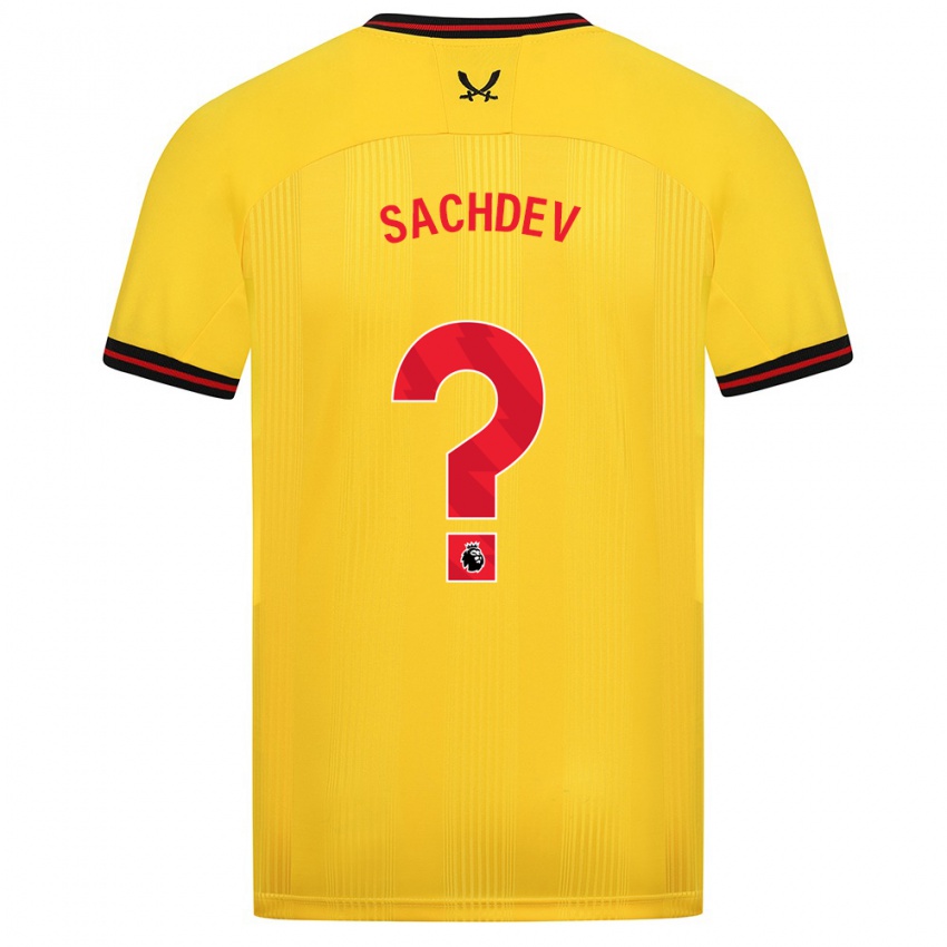 Kinder Sai Sachdev #0 Gelb Auswärtstrikot Trikot 2023/24 T-Shirt Belgien