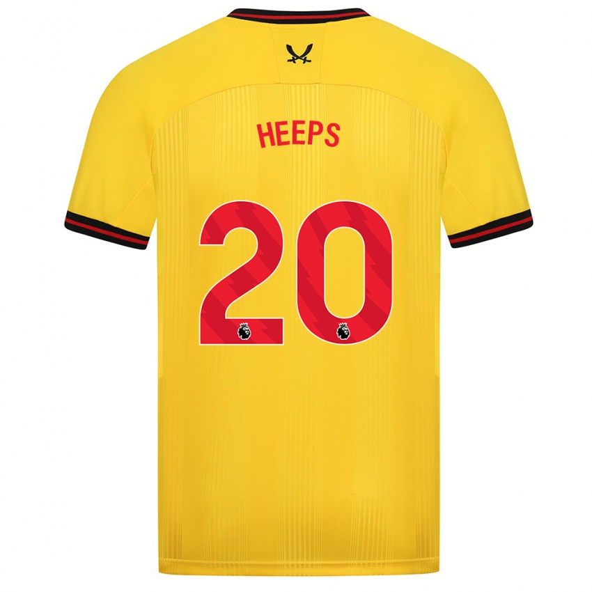 Kinder Eleanor Heeps #20 Gelb Auswärtstrikot Trikot 2023/24 T-Shirt Belgien