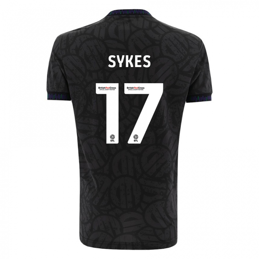 Kinder Mark Sykes #17 Schwarz Auswärtstrikot Trikot 2023/24 T-Shirt Belgien