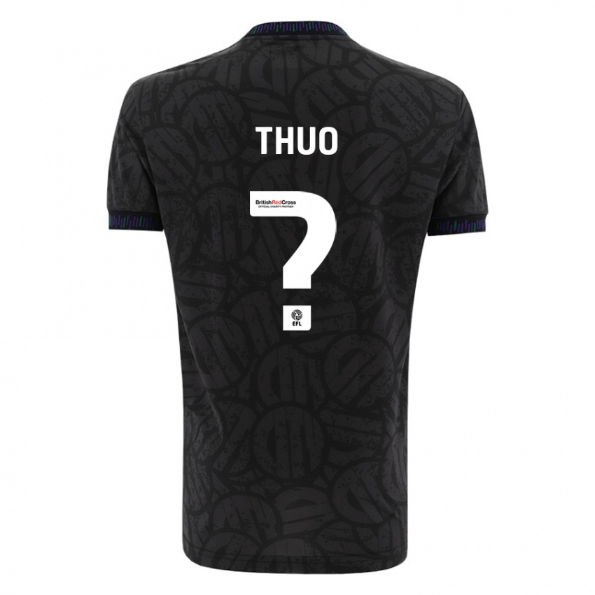 Kinder Mark Thuo #0 Schwarz Auswärtstrikot Trikot 2023/24 T-Shirt Belgien