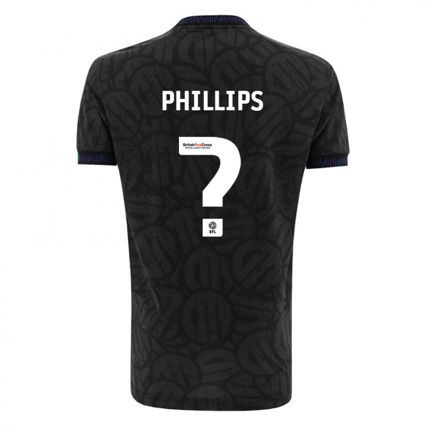 Kinderen Billy Phillips #0 Zwart Uitshirt Uittenue 2023/24 T-Shirt België