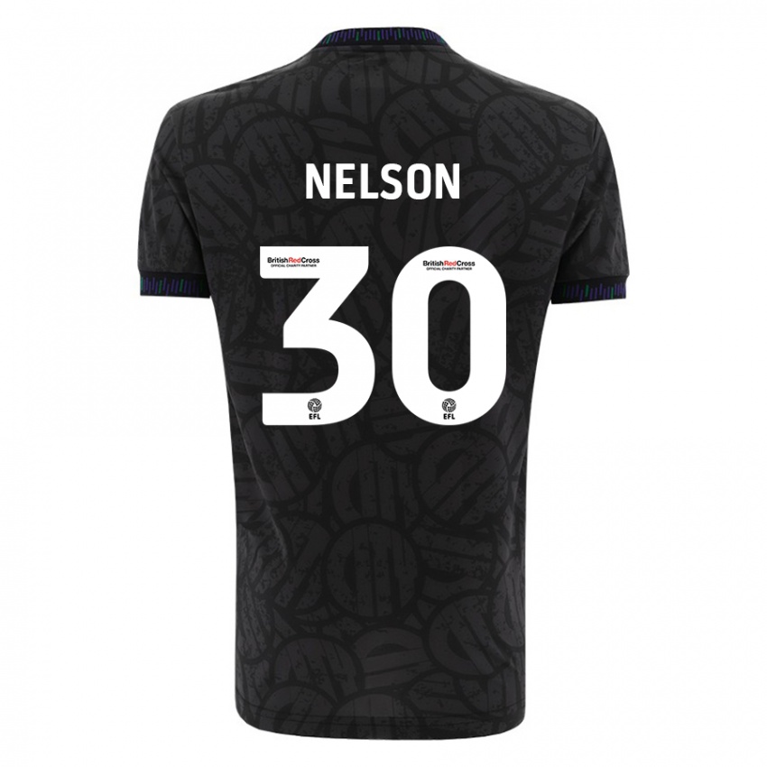 Kinderen Raekwon Nelson #30 Zwart Uitshirt Uittenue 2023/24 T-Shirt België